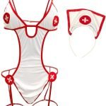 Women Sexy Nurse Cosplay Lingerie Costume Set - Cosplay - Prussian BD